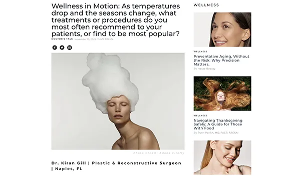 haute living november issue - kiran gill