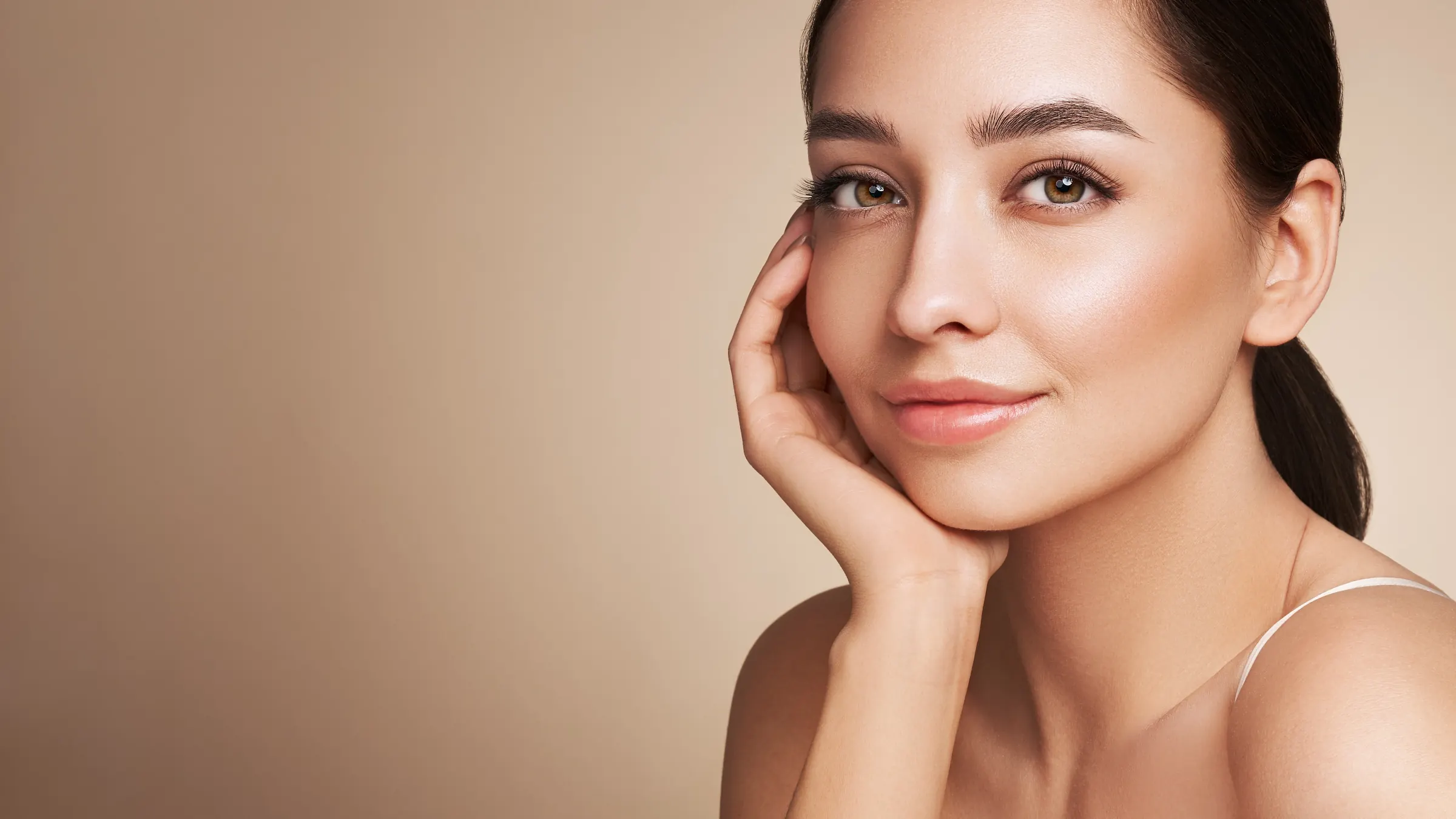 beautiful woman after rhinoplasty